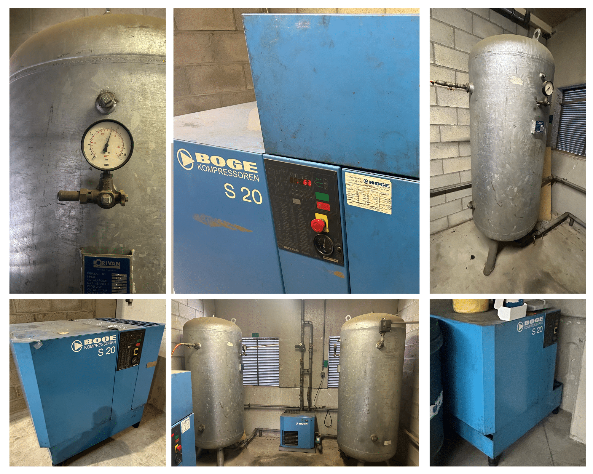 Matériels production air comprimé (Usine complète à vendre)