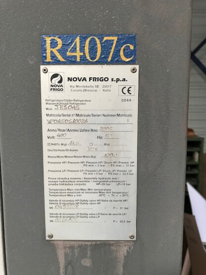 REFROIDISSEUR NOVA FRIGO R407C – RS045